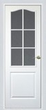 Ламинарованная дверь классика ДО белая
