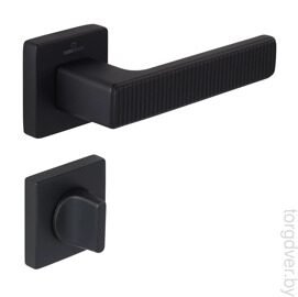 Ручки дверные CEBI ROOT SQ комплект WC цвет МР54 (черный полимер)