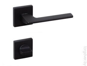 Ручки дверные CROMA VIA-S MP24 (AL6 черный) комплект WC