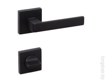 Ручки дверные CROMA ETA-S MP24 (AL6 черный) комплект WC