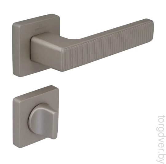 Ручки дверные CEBI ROOT SQ комплект WC цвет МР04 (матовый никель полимер)